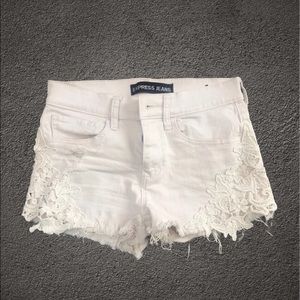 Express Jean and Lace Shorts